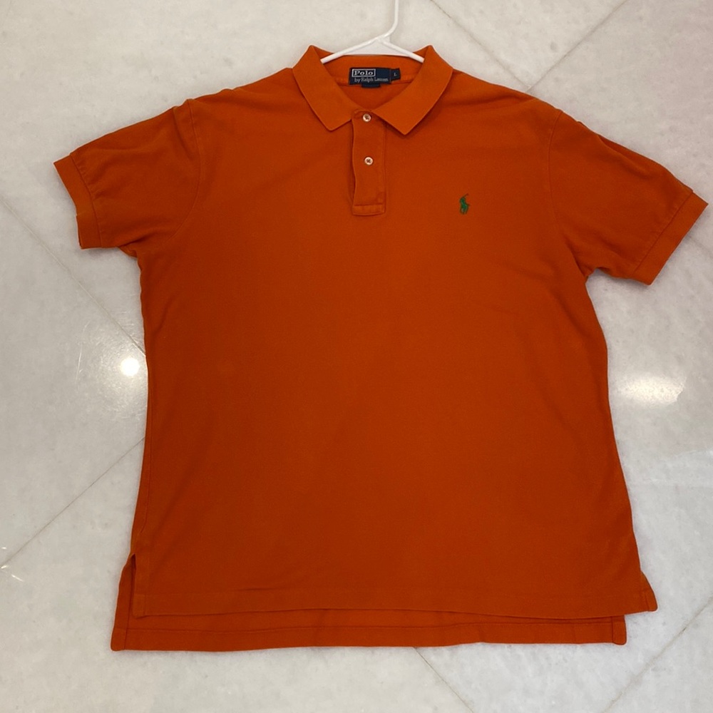 Polo by Ralph Lauren Orange Short Sleeve Polo Large